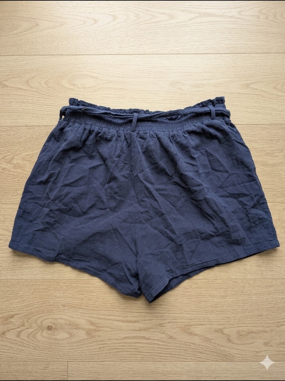 HIYIYEZI Women's Shorts Bowknot Tie Waist Shorts Navy Size XXL (EUC) - Picture 10 of 13